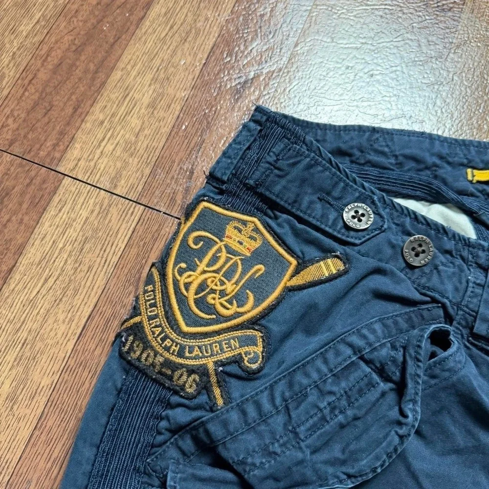 Polo Ralph Lauren 90's Rare Crest Military Parachute Cargo Pants 33 (Large)
